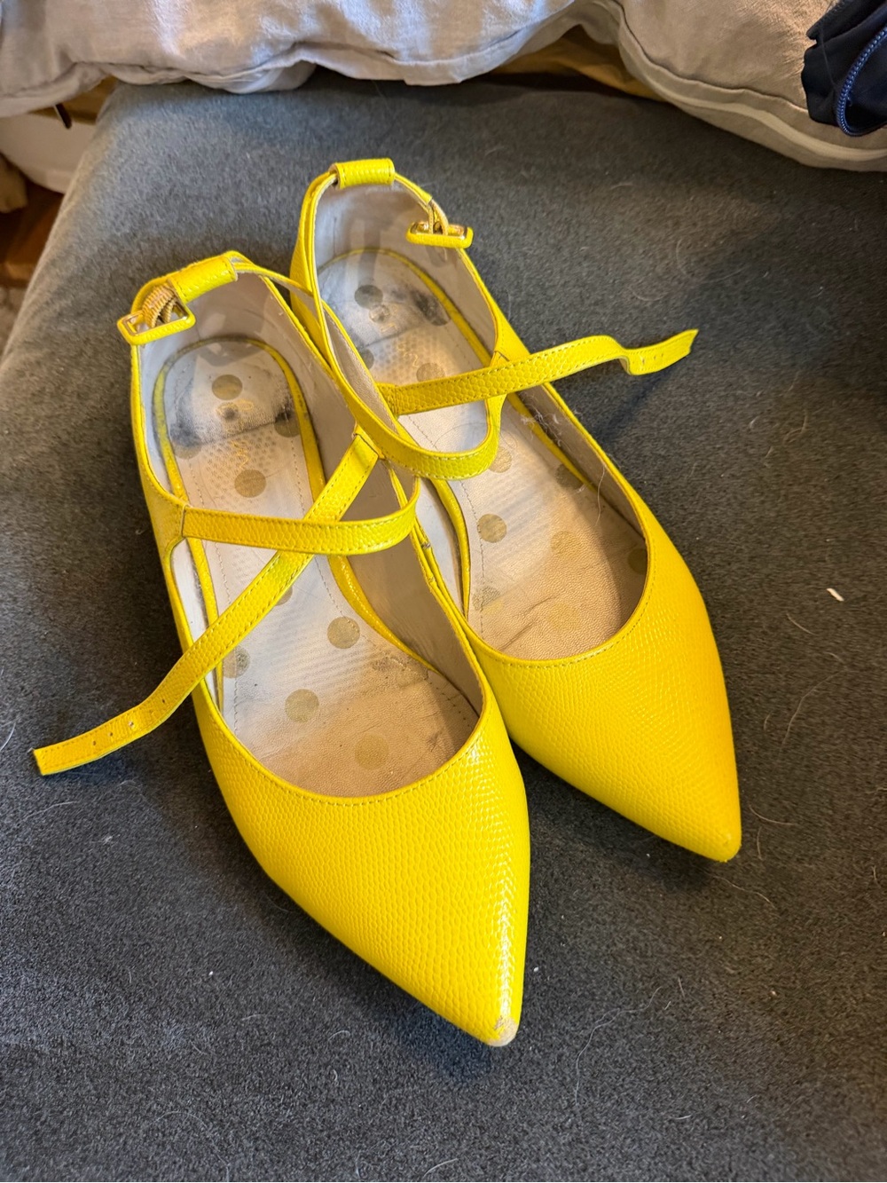 Women’s Boden size 41 / US 10 Pointed-Toe Yellow Mary Jane Flats